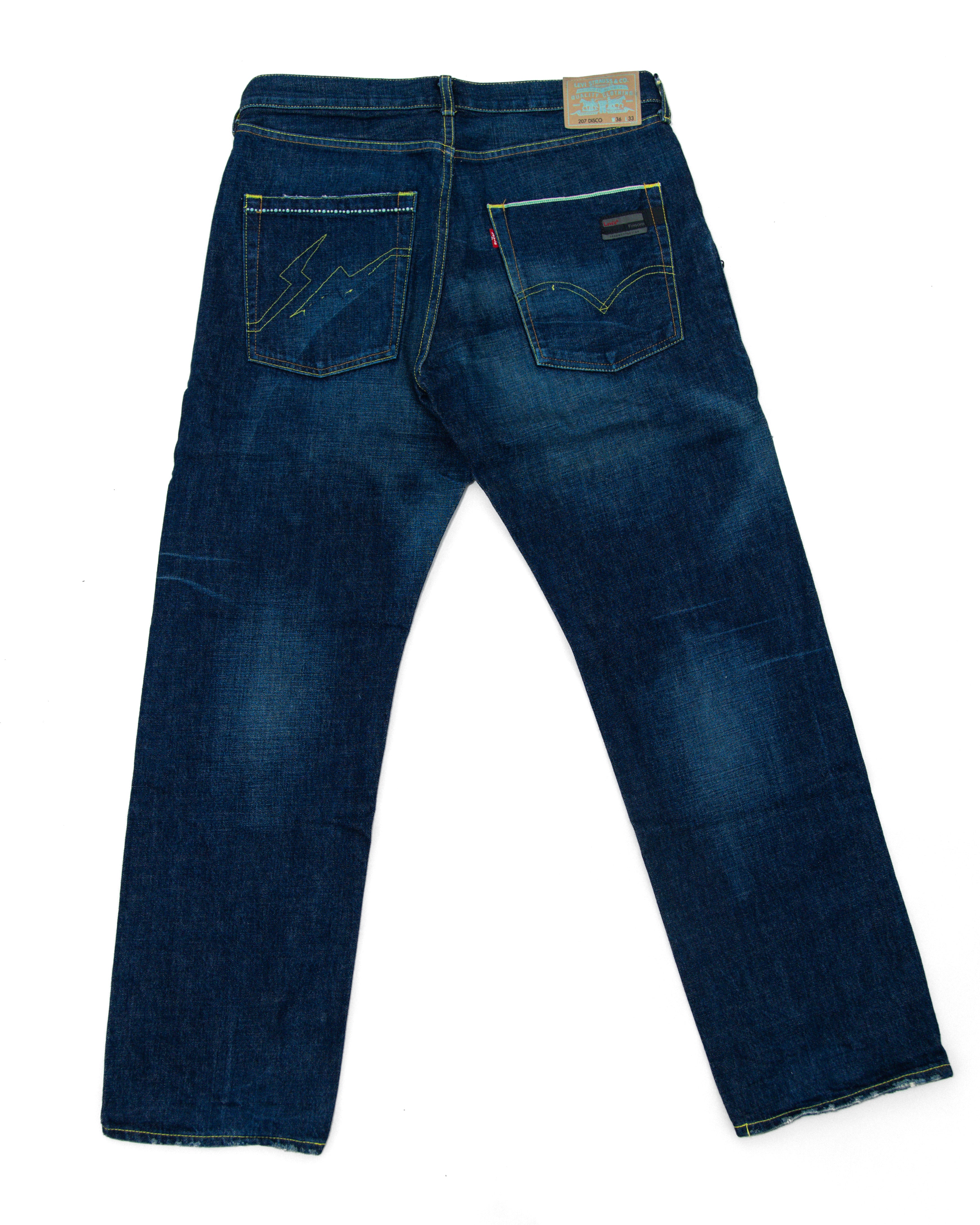 2007 Levi's x Fragment Fenom 207 Disco Teal Swarovski Denim