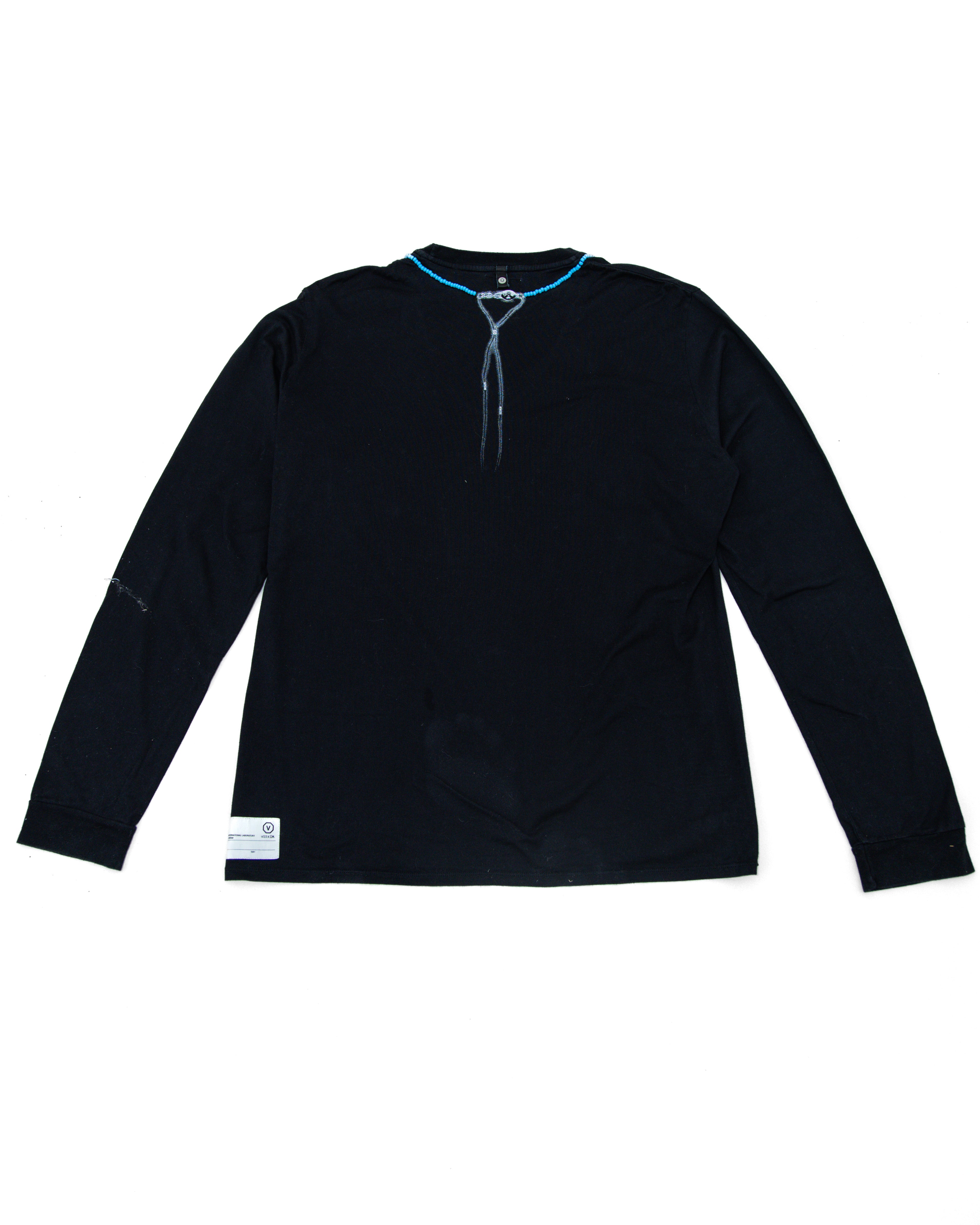 2001 Visvim Teal Glass Bead Necklace Shirt