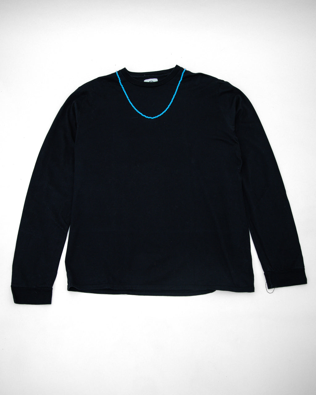 2001 Visvim Teal Glass Bead Necklace Shirt