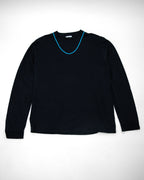 2001 Visvim Teal Glass Bead Necklace Shirt