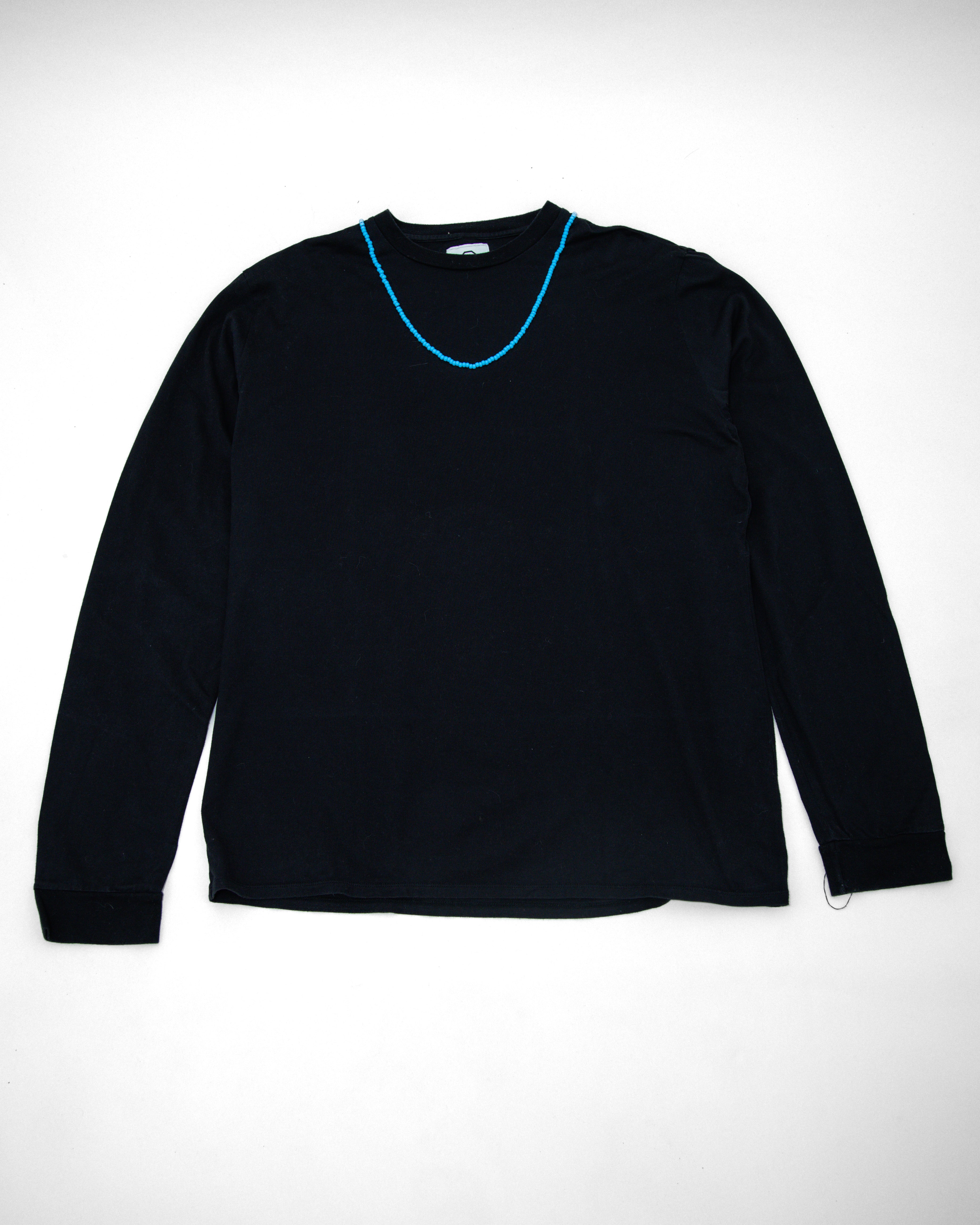 2001 Visvim Teal Glass Bead Necklace Shirt