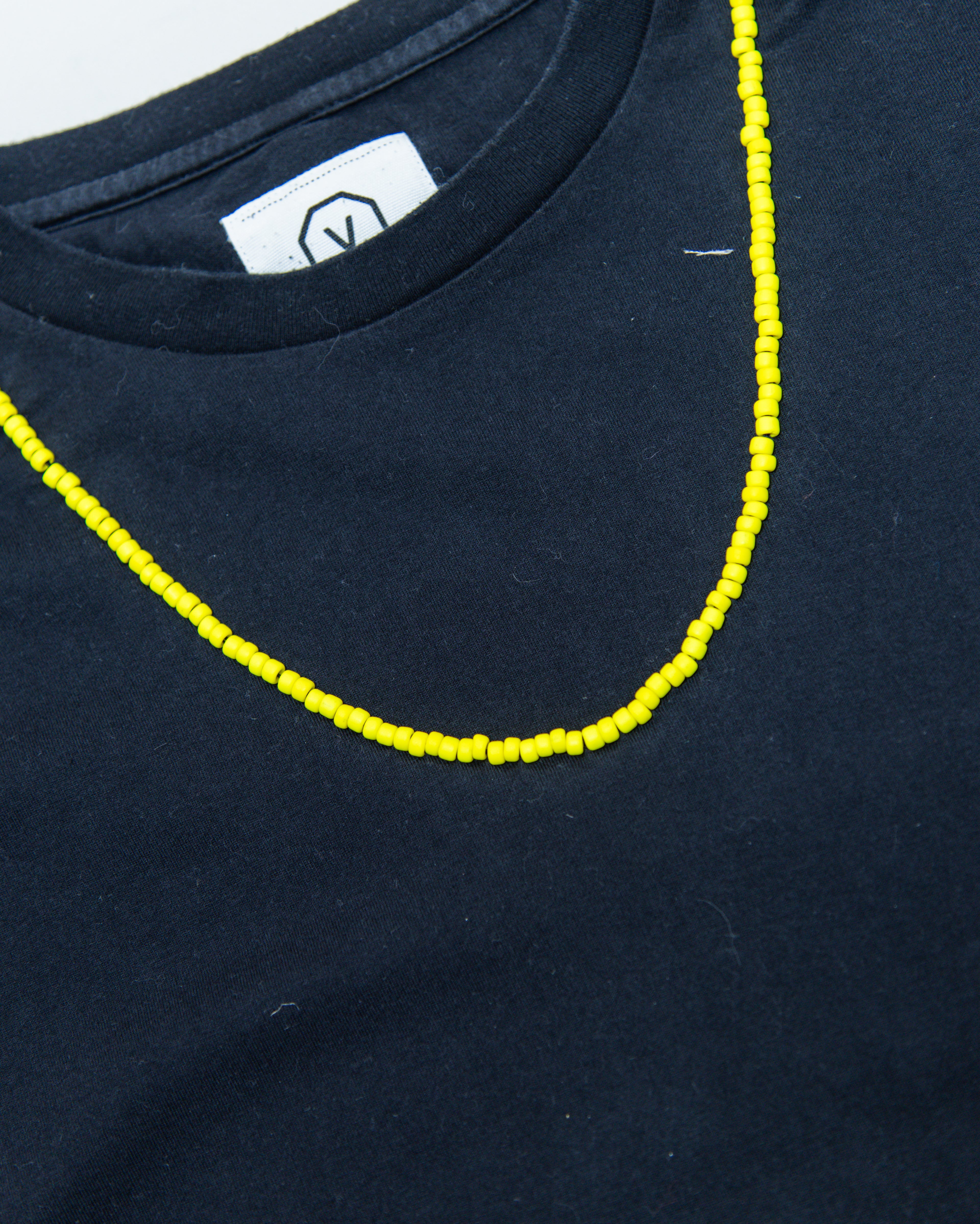 2001 Visvim Yellow Glass Bead Necklace Shirt