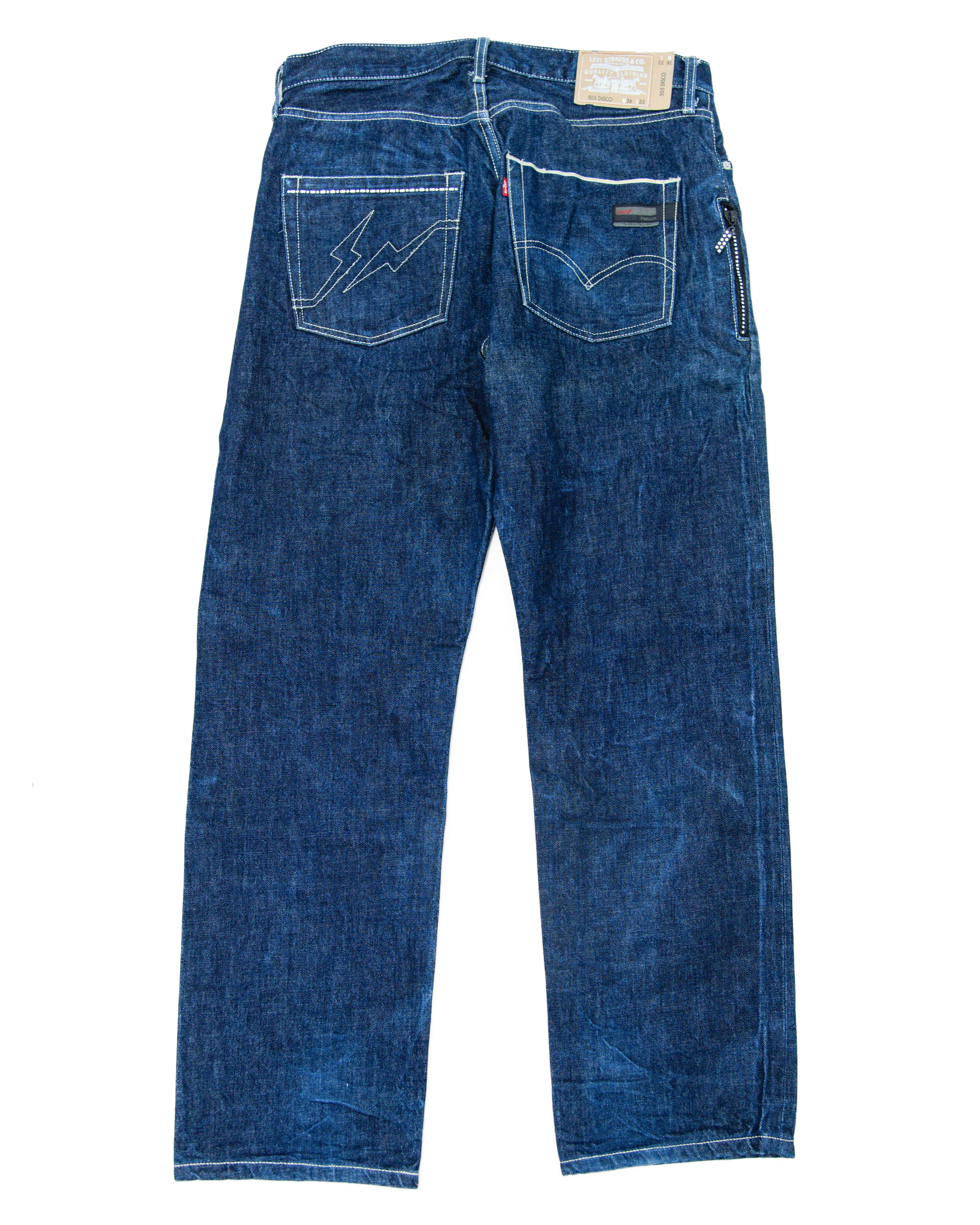 2007 Levi's x Fragment Fenom 505 Disco Silver Swarovski Denim