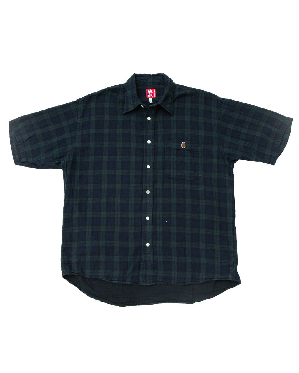 2000s BAPE Tartan Plaid Ape Shirt