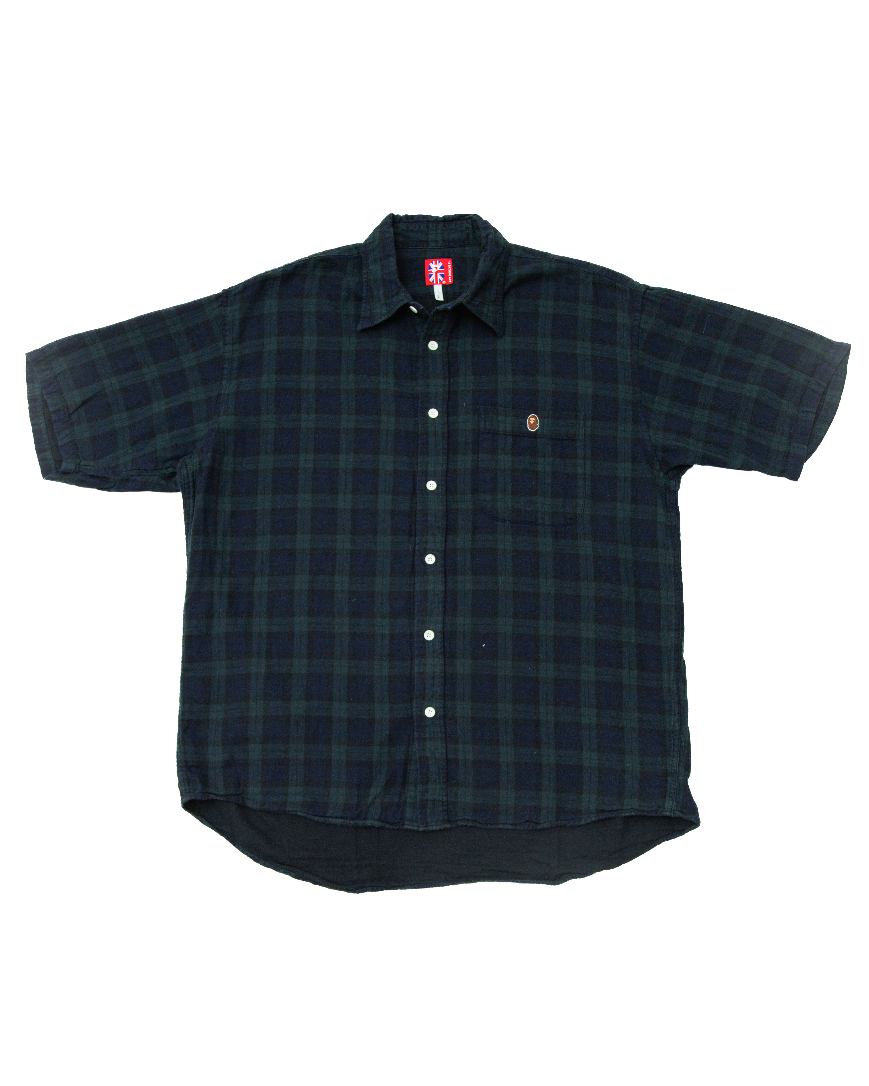 2000s BAPE Tartan Plaid Ape Shirt