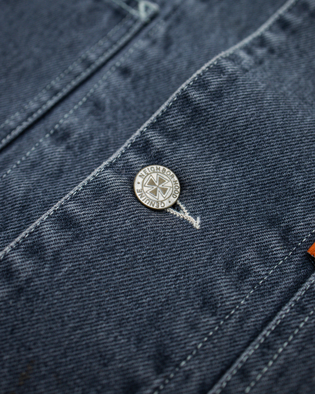 2000s Neighborhood Washed Black Denim Jacket