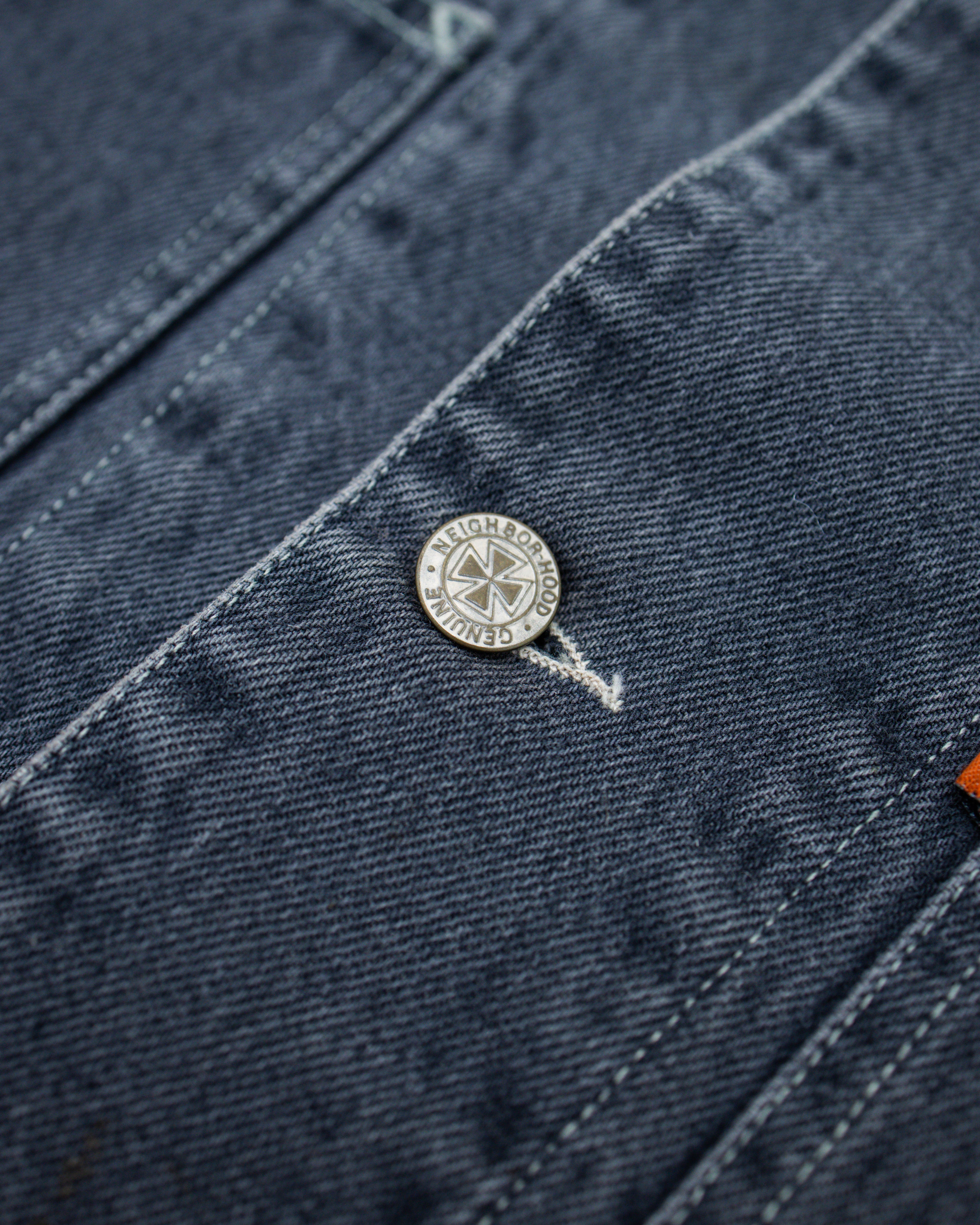 2000s Neighborhood Washed Black Denim Jacket