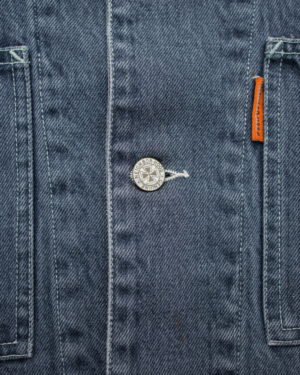 2000s Neighborhood Washed Black Denim Jacket