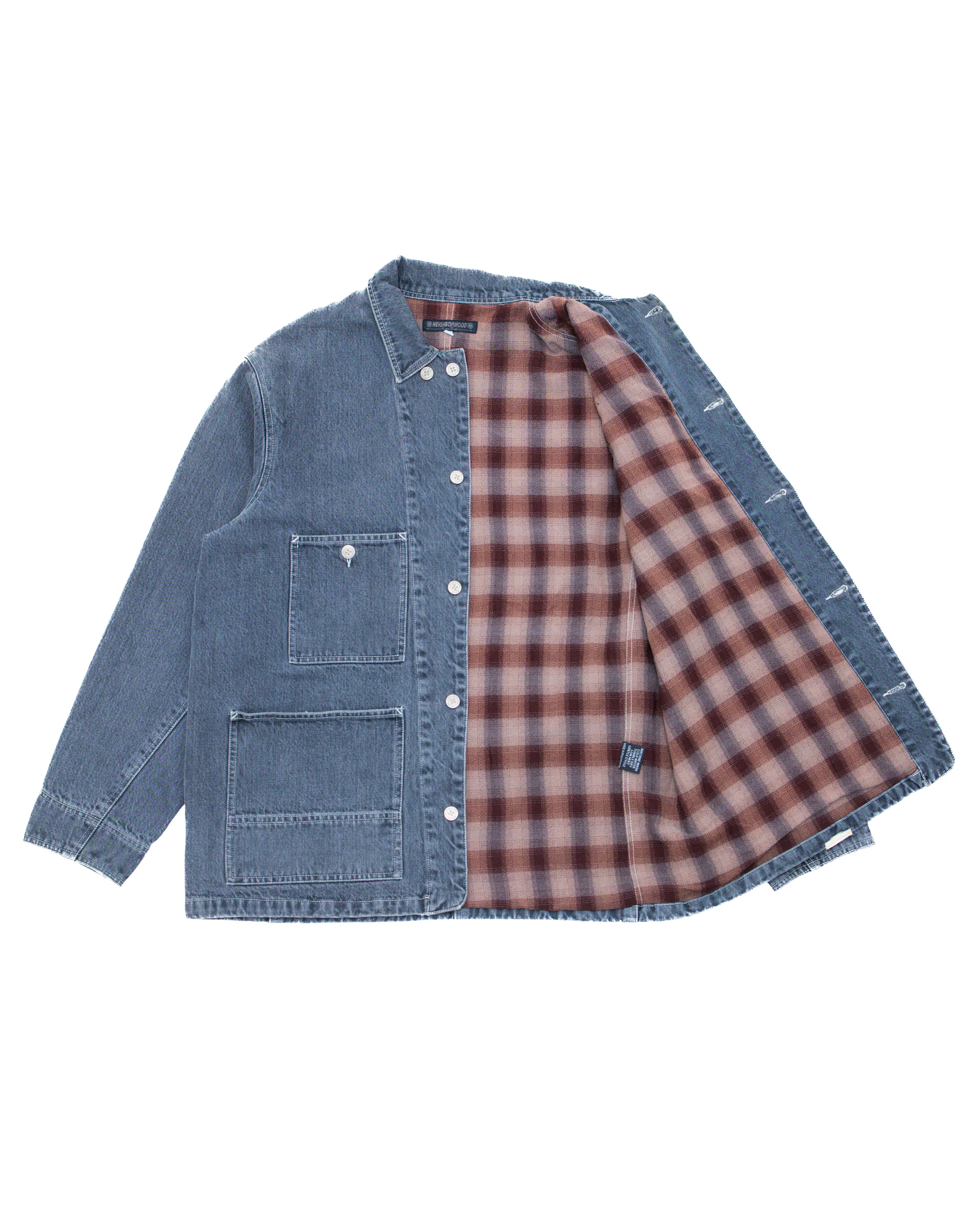 2000s Neighborhood Washed Black Denim Jacket