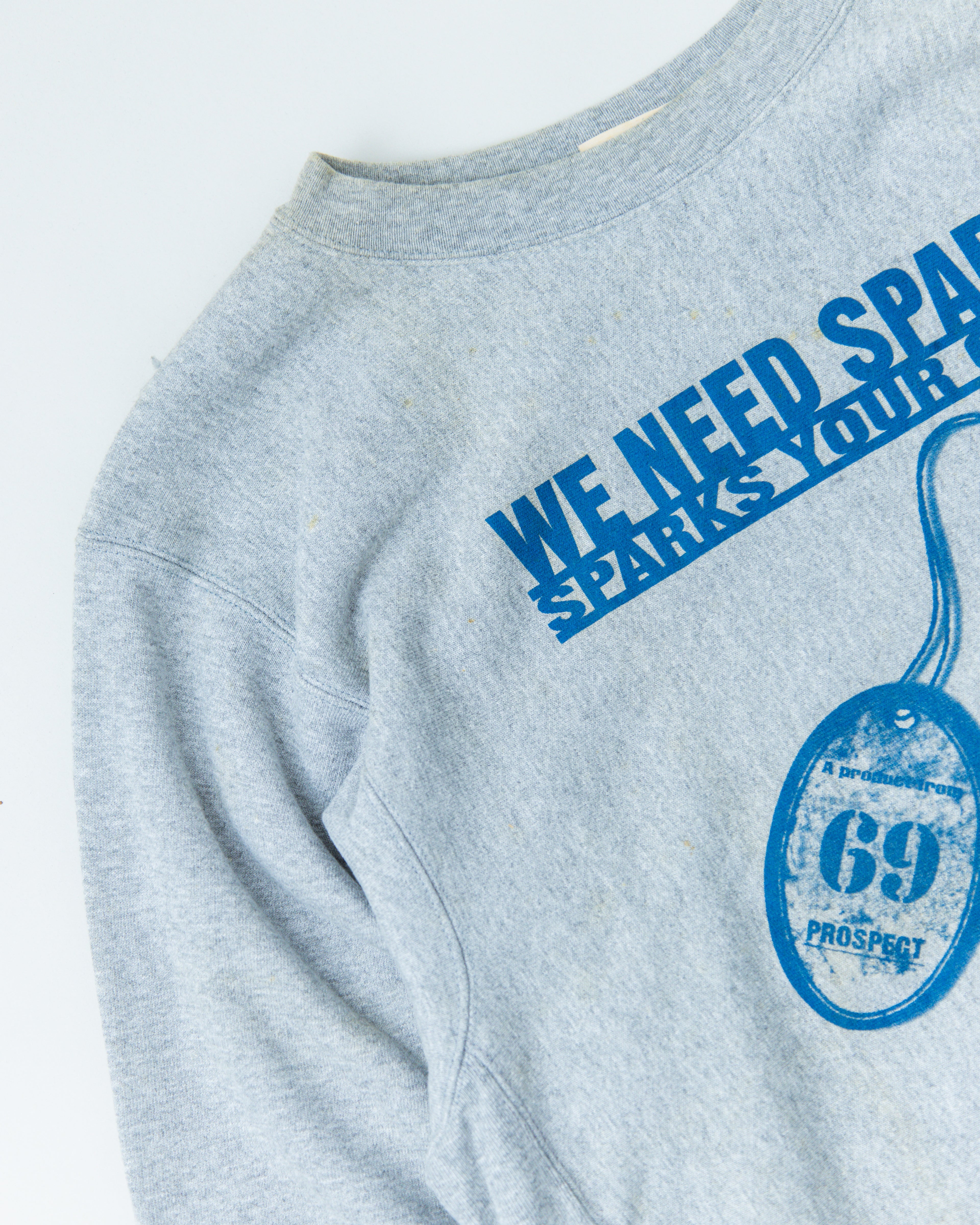 2000s PROSPECT We Need Spark! Grey Sweatshirt