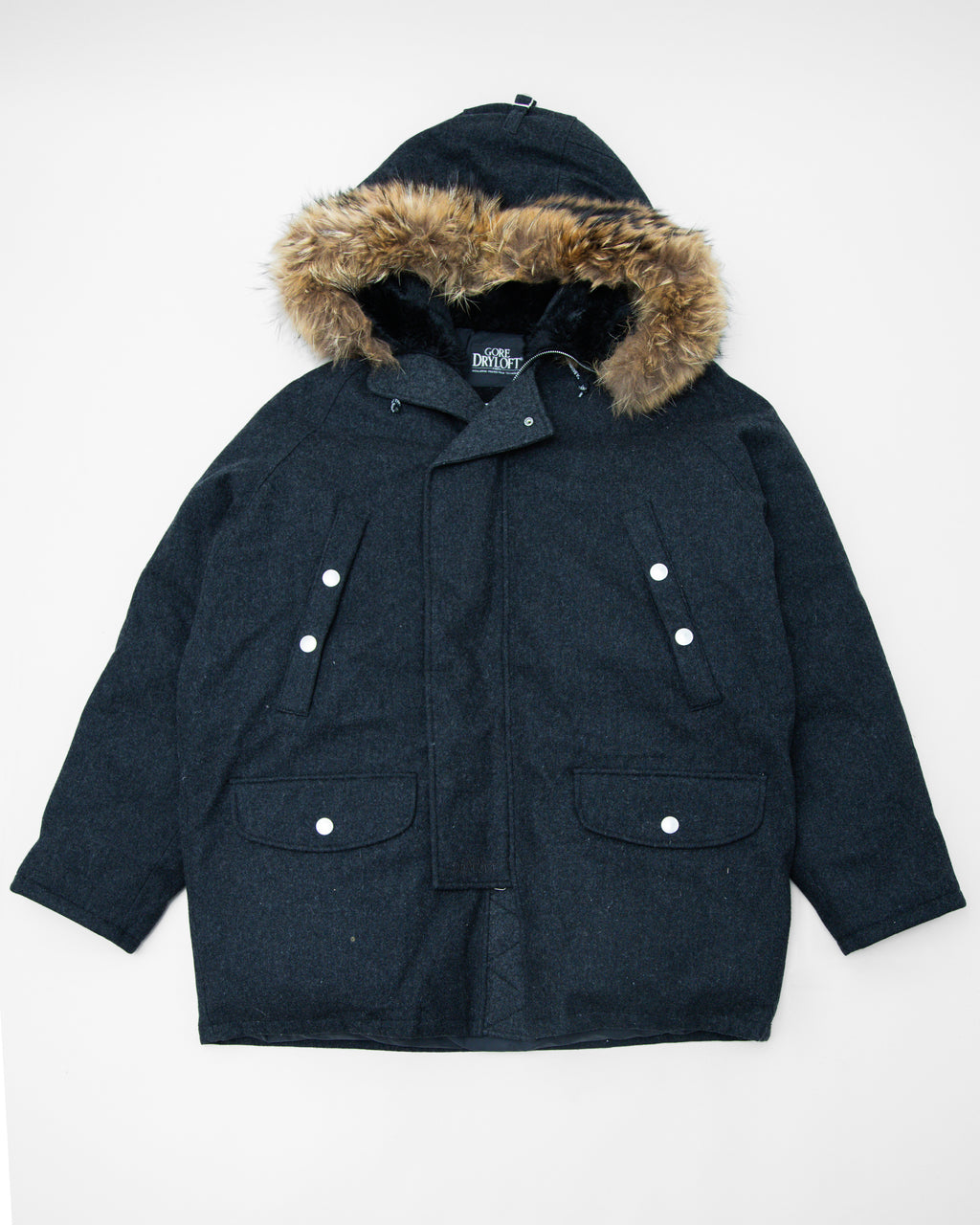 1990s BAPE Wool Puffer Parka Jacket