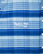 2000s Neighborhood Blue Plaid Chain Stitch Flannel