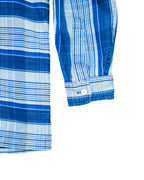 2000s Neighborhood Blue Plaid Chain Stitch Flannel