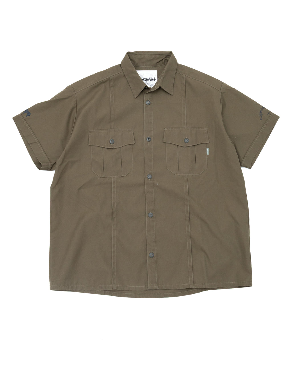 2000s WTAPS Mil-Spec Pleated Button-Up Shirt