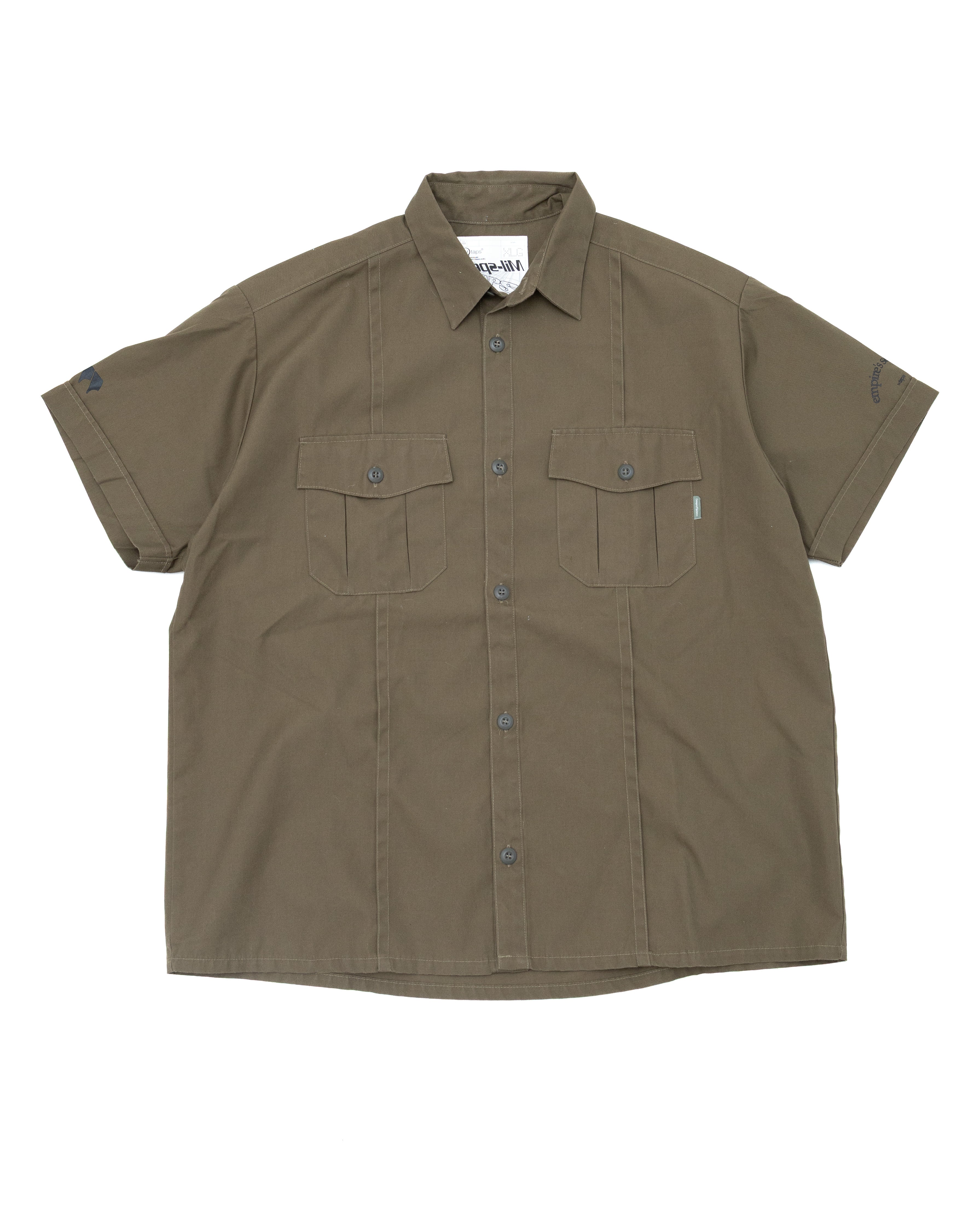 2000s WTAPS Mil-Spec Pleated Button-Up Shirt
