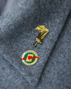 2000s Neighborhood Grey Heavy Peacoat W/ Pins