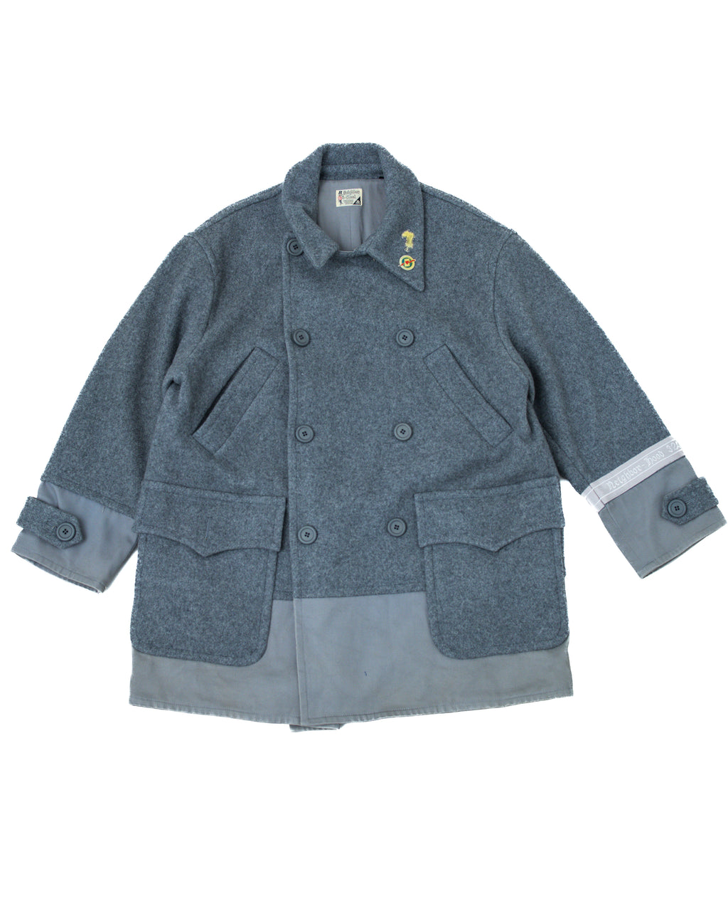 2000s Neighborhood Grey Heavy Peacoat W/ Pins