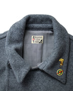 2000s Neighborhood Grey Heavy Peacoat W/ Pins