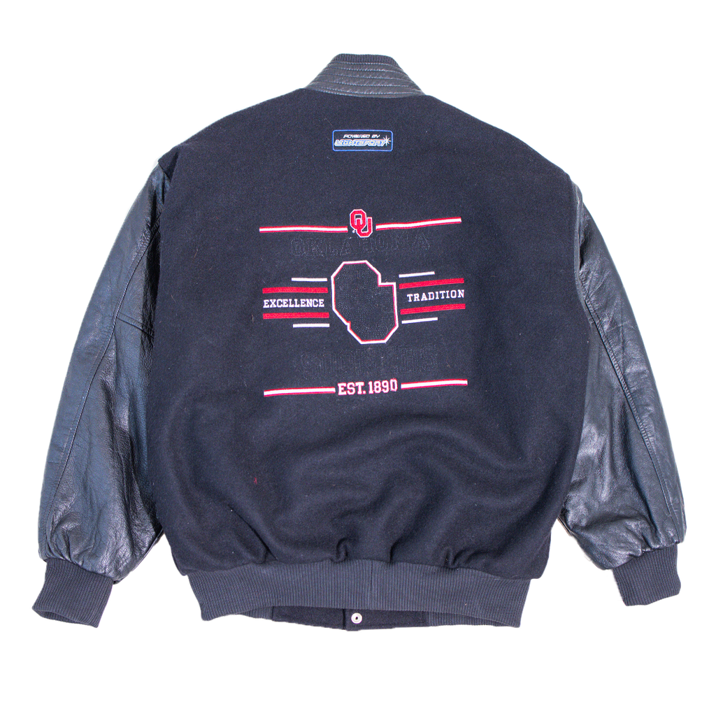1990s Lightsport Oklahoma University Light-Up Varsity Jacket