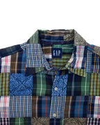 GAP BLUE LABEL MADRAS PATCHWORK PREP SHIRT