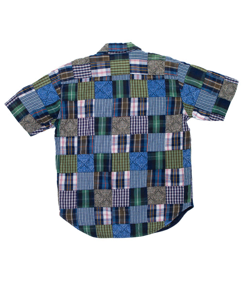 GAP BLUE LABEL MADRAS PATCHWORK PREP SHIRT