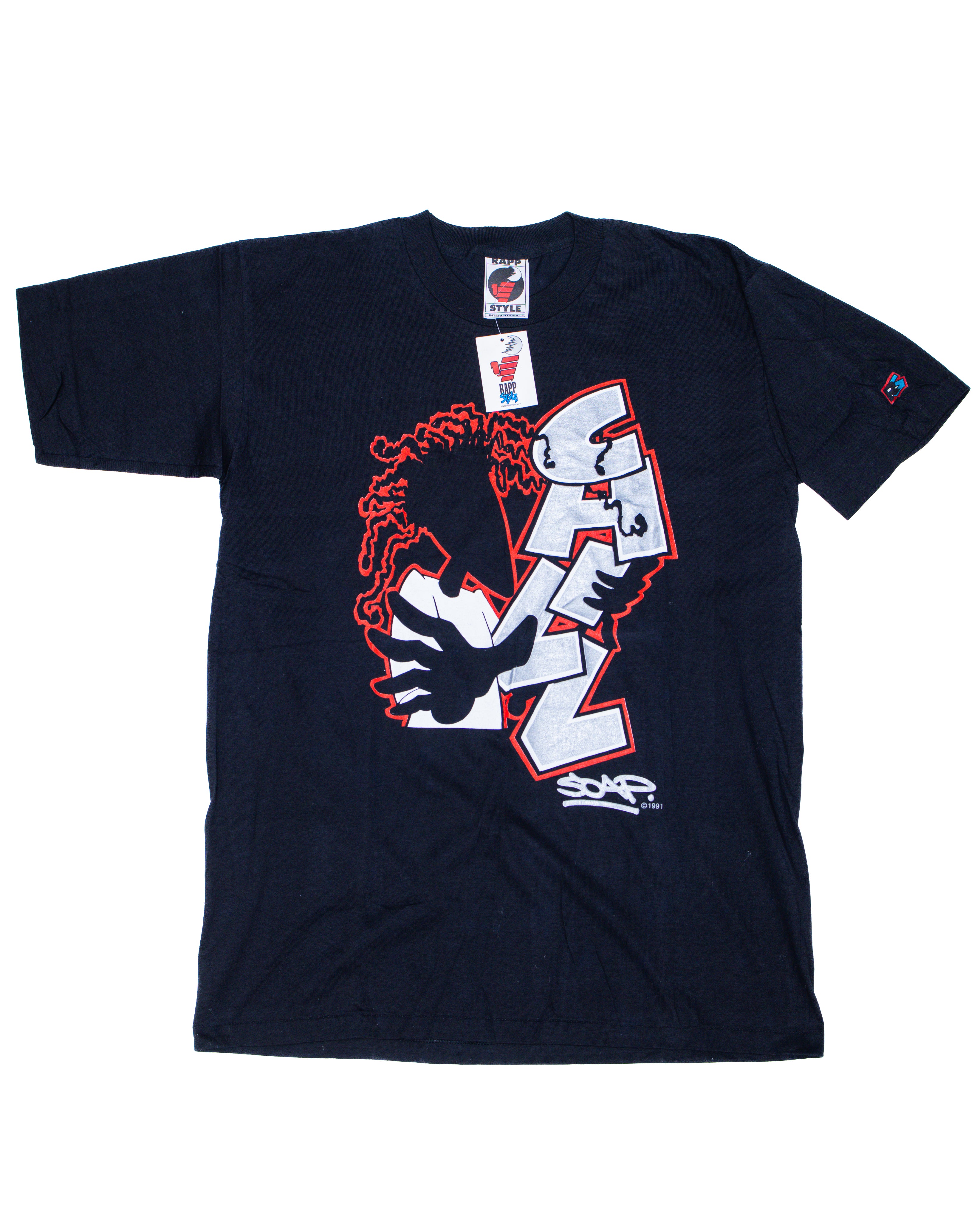 "CHILL" RAP-STYLE MAGAZINE GRAFFITI T-SHIRT BY SOAP (1991)