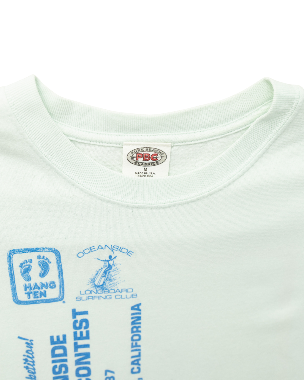 1987 Oceanside Longboard Surfing Club Hang Ten Pier Contest T