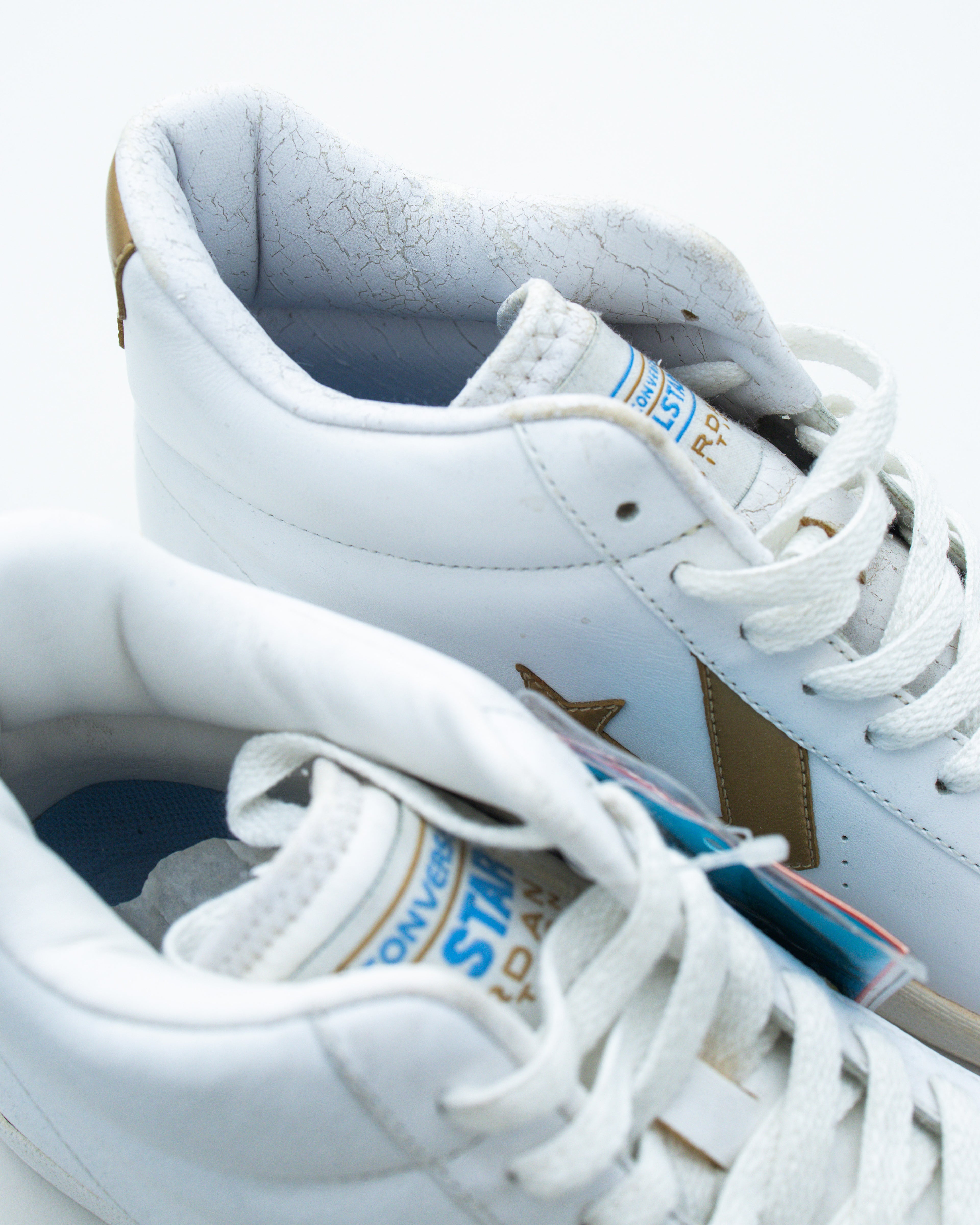 2004 Converse Pro Leather Hi White/Gold Jordan DMP Sample